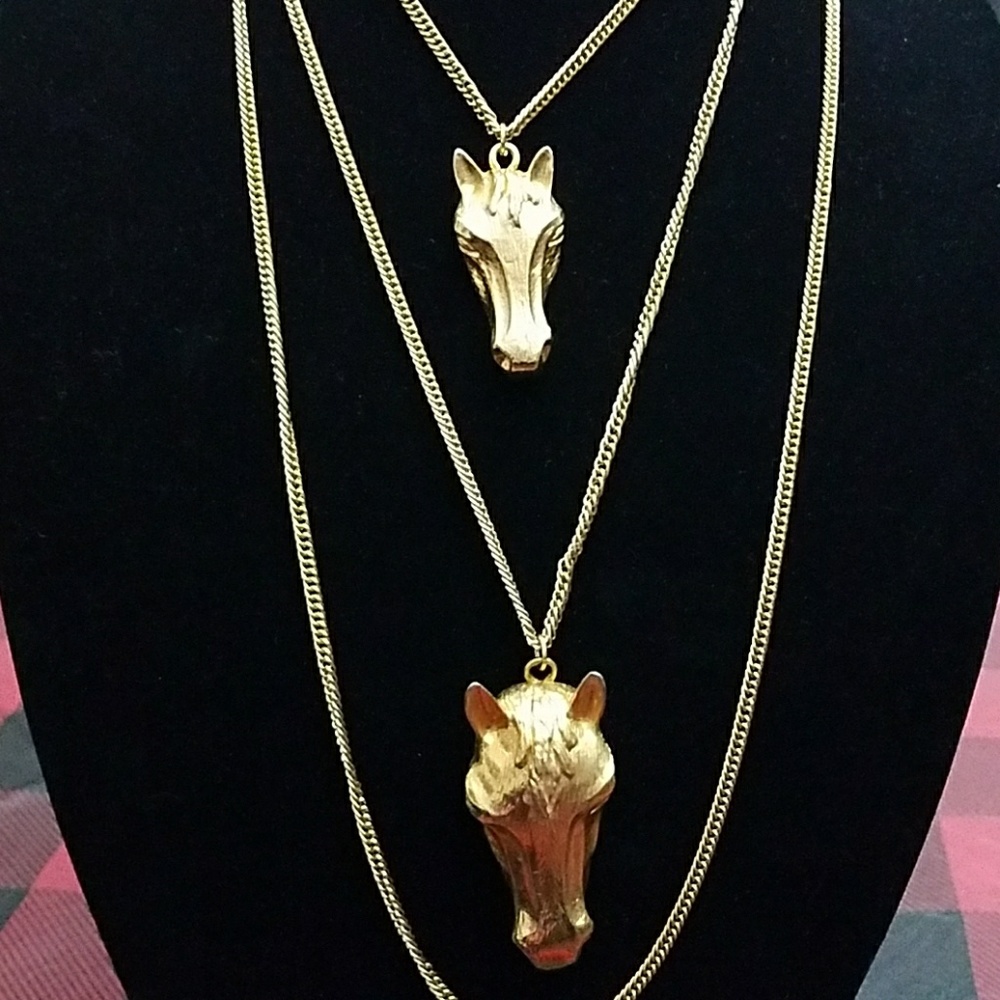 Vintage Horse Necklace